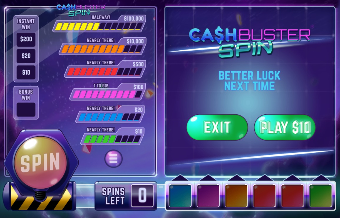 Cash Buster Spin carousel navigation 3