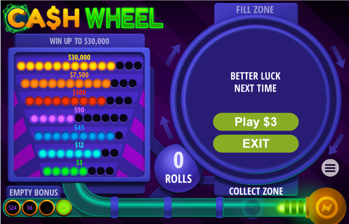 Cash Wheel carousel navigation 4
