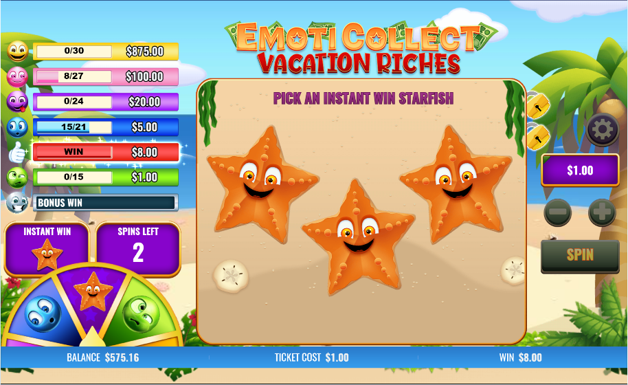 EmotiCollect Vacation Riches carousel navigation 4