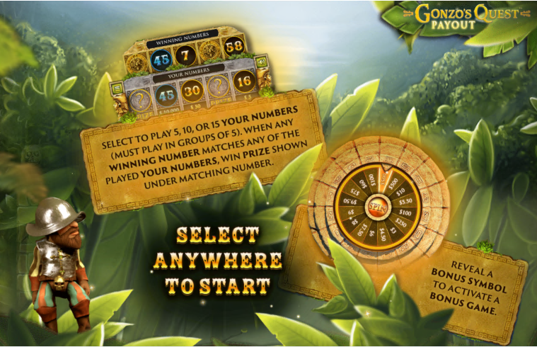 Gonzo's Quest Payout carousel navigation 0