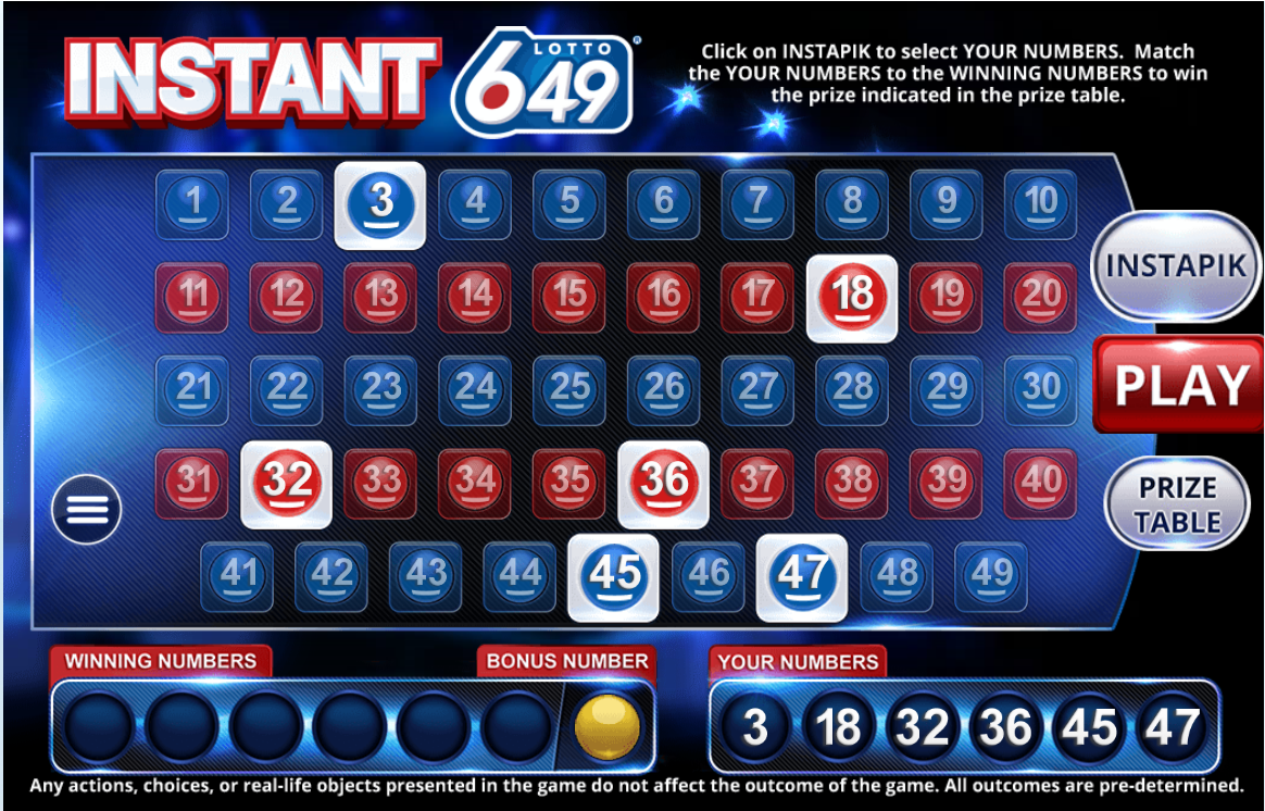 Instant Lotto 649 carousel image 1