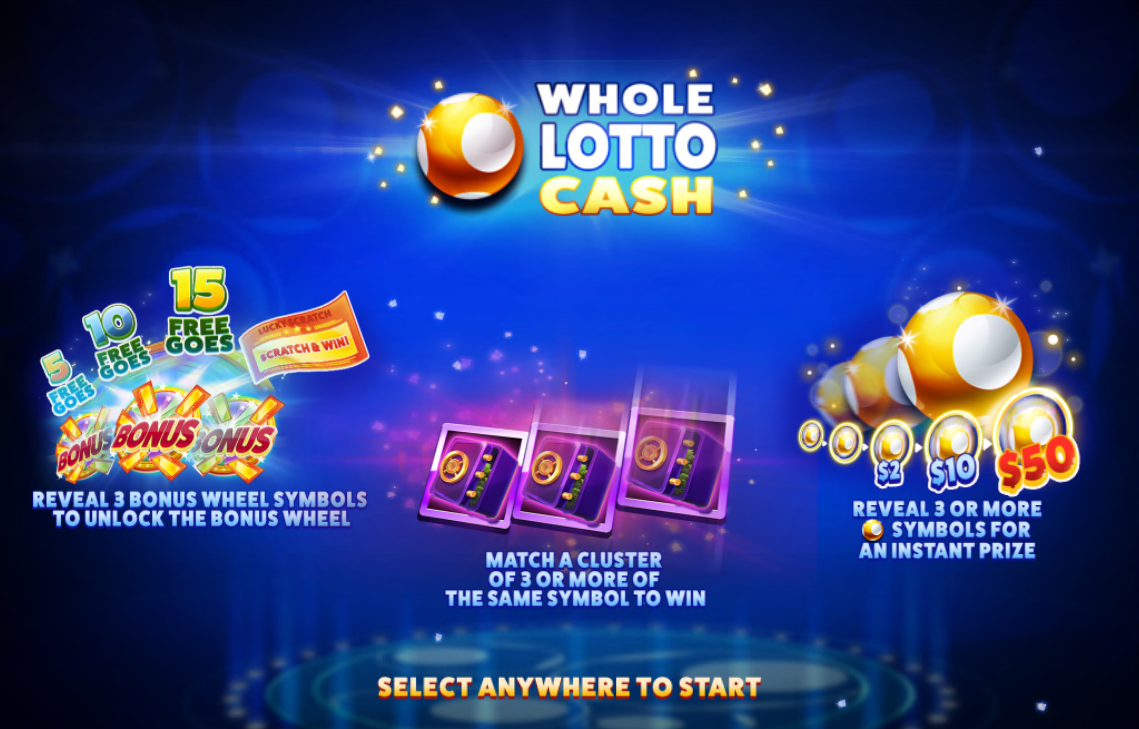 Whole Lotto Cash carousel navigation 0