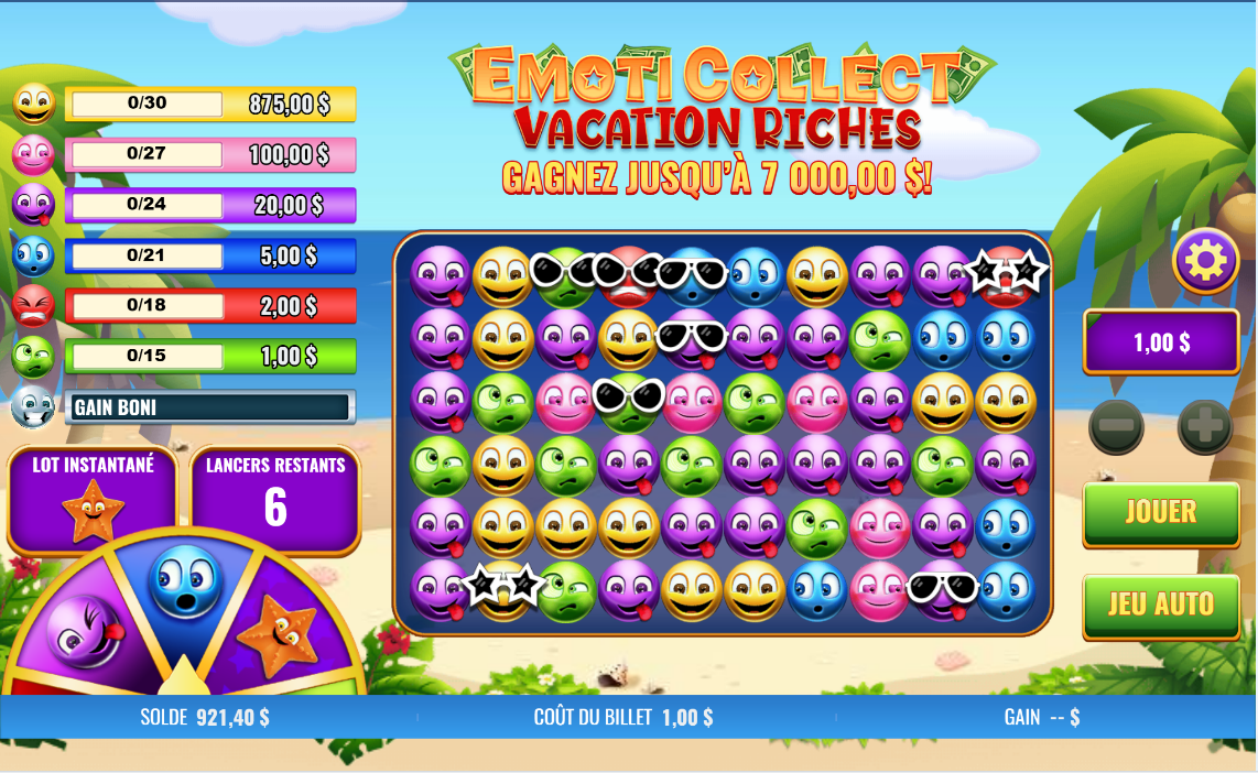 EmotiCollect Vacation Riches carousel navigation 0