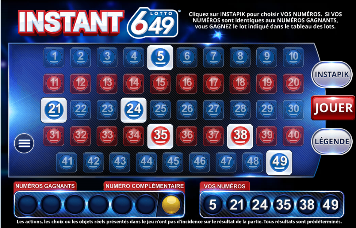 Lotto Instantané 649 carousel navigation 2