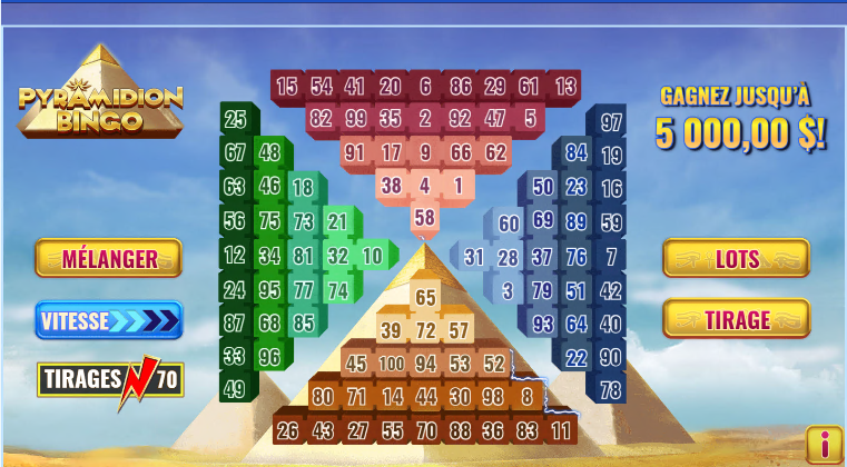 Pyramidion Bingo carousel navigation 1