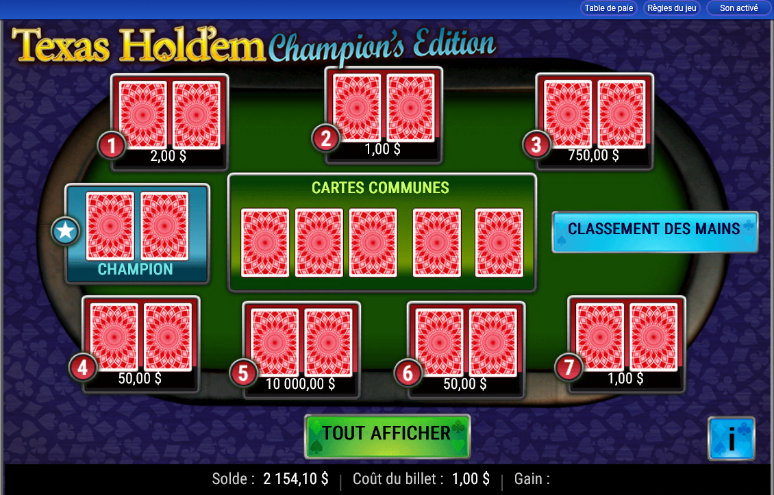 Texas Hold'em Champion's Edition carousel navigation 2