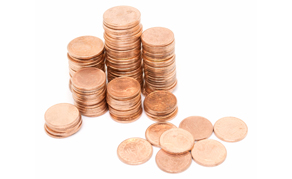 Photo of stacks of coins.