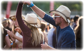 Photo of a couple dancing.