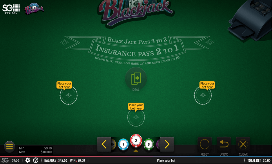Blackjack carousel navigation 0