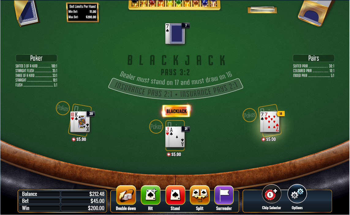 Blackjack Poker & Pairs Surrender carousel image 3
