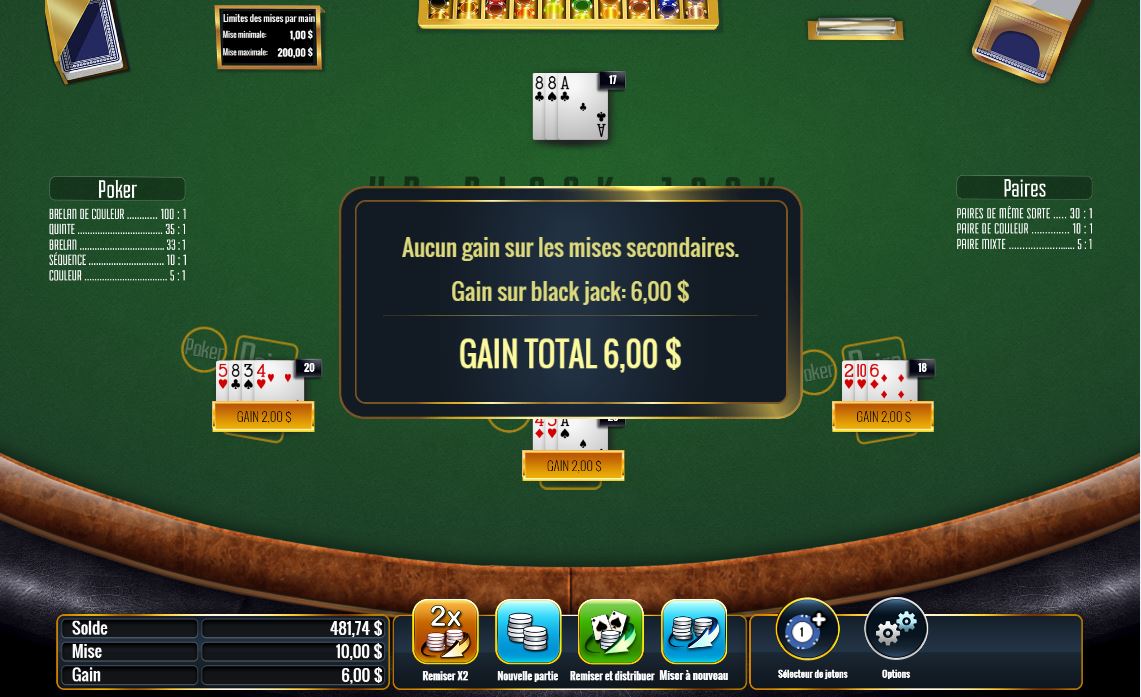 Blackjack Poker and Pairs carousel image 2