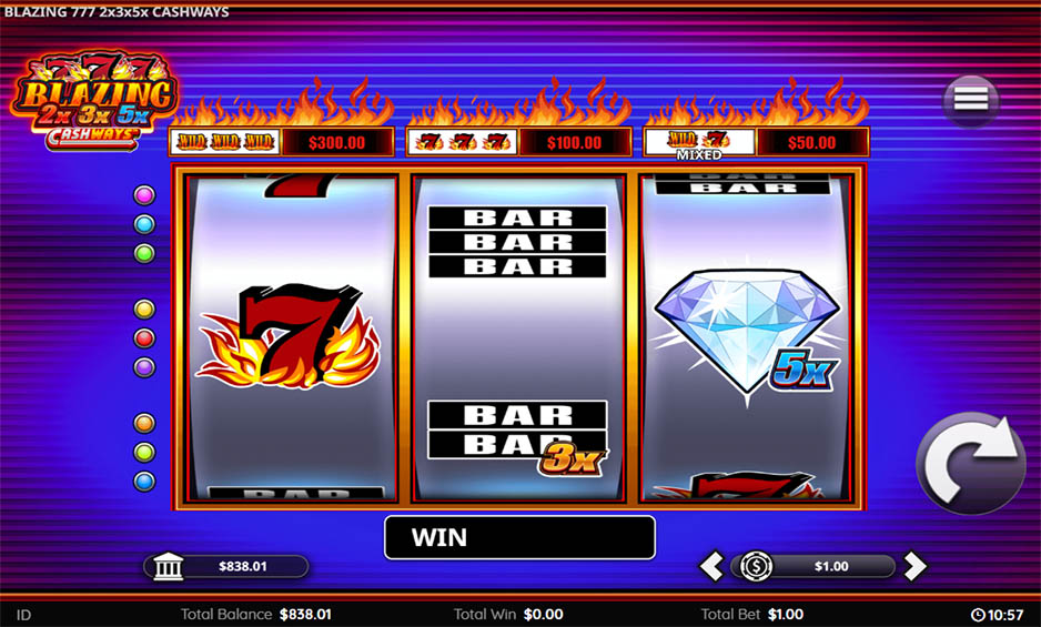 Blazing 777 2x 3x 5x Cash Ways carousel image 1