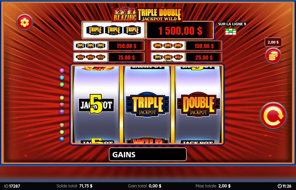 Blazing 777 Triple Double JP Wild carousel image 1