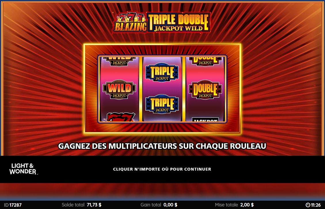 Blazing 777 Triple Double JP Wild carousel image 0