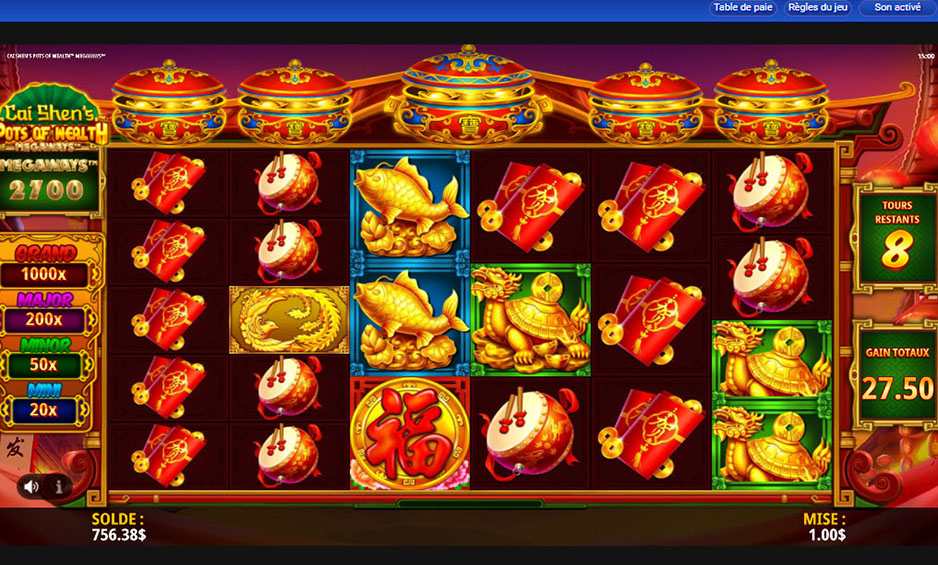 Cai Shen's Pots of Wealth Megaways carousel image 3