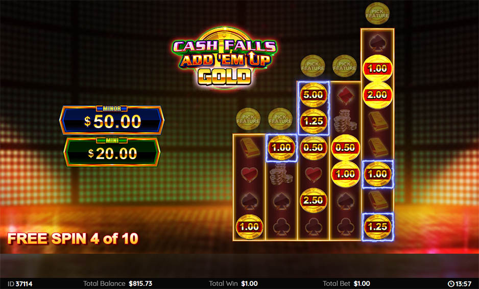 Cash Falls Add Em Up Gold carousel image 5