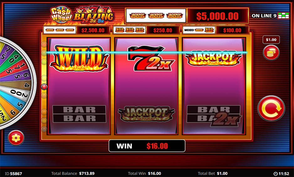 Cash Wheel Blazing 777 2x3x5x carousel image 1