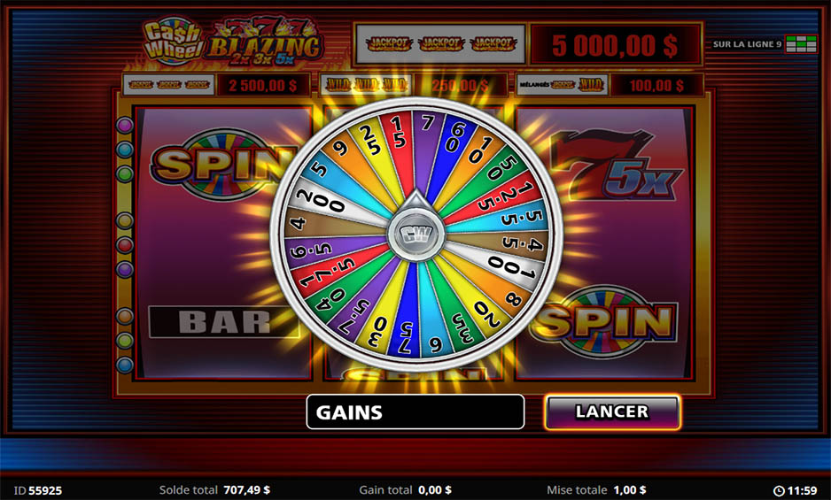 Cash Wheel Blazing 777 2x3x5x carousel image 2