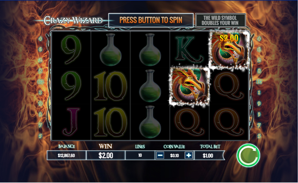 Crazy Wizard, Casino Slot Game