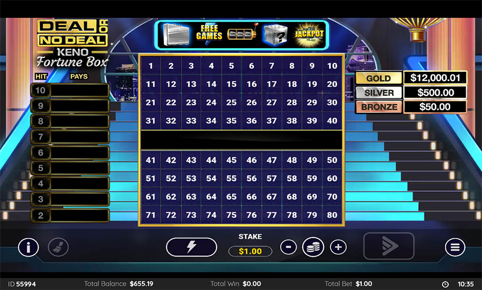 Deal or No Deal Keno Fortune Box carousel image 0