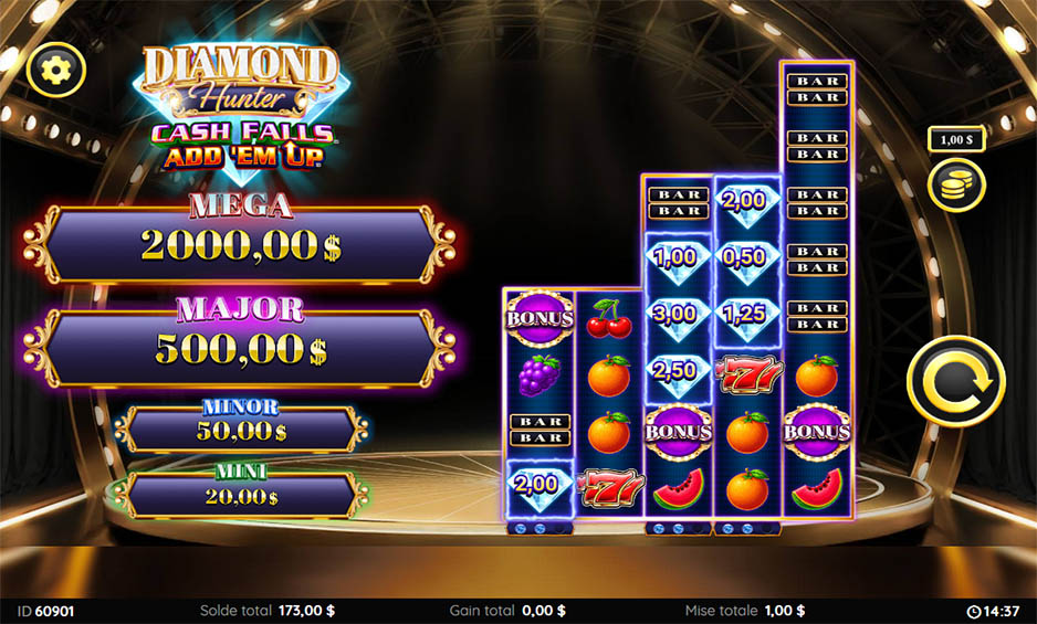 Diamond Hunter Cash Falls Add Em carousel image 0