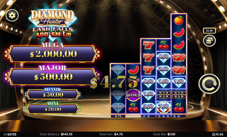 Diamond Hunter Cash Falls Add Em carousel image 1