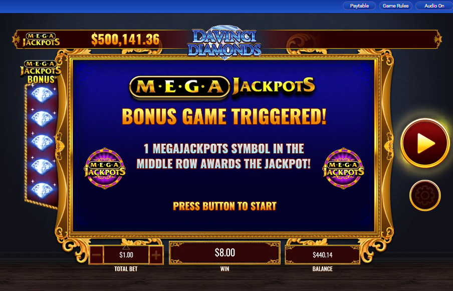MegaJackpots Da Vinci Diamonds carousel image 3