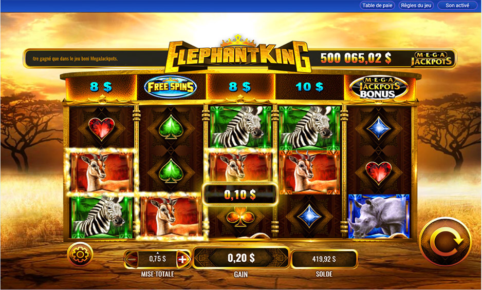 Megajackpots Elephant King carousel navigation 1