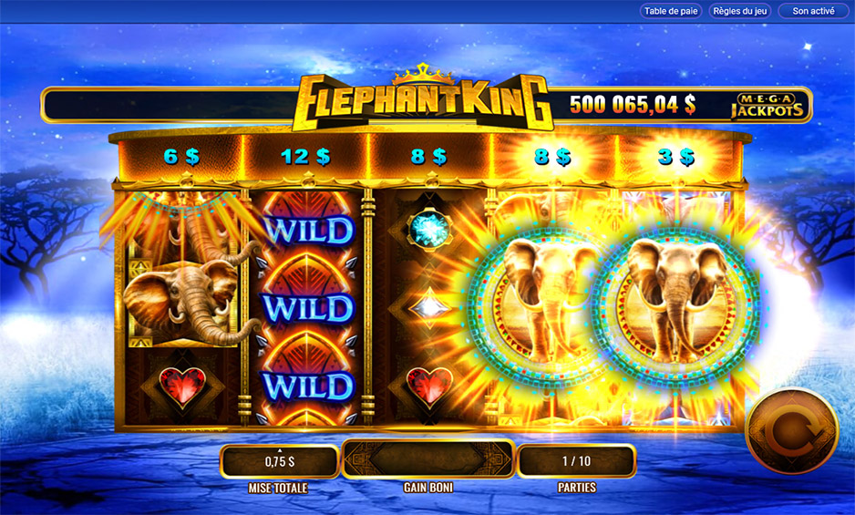 Megajackpots Elephant King carousel navigation 3
