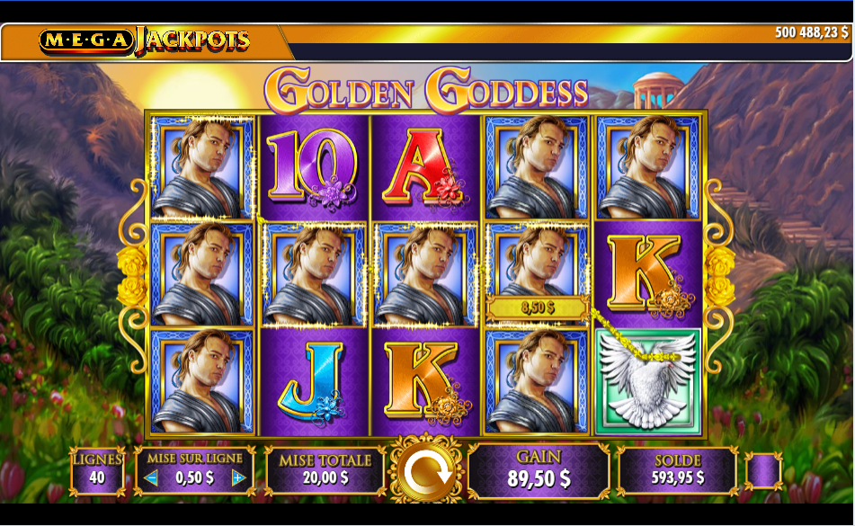 Megajackpots Golden Goddess carousel navigation 3