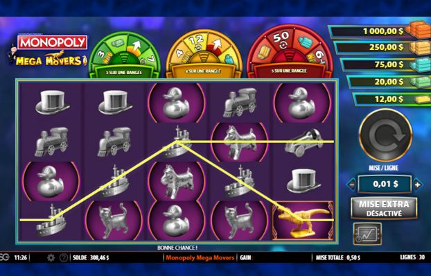 Monopoly Mega Movers carousel navigation 2