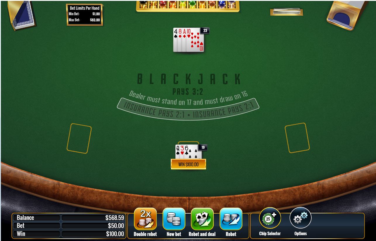 Multihand Blackjack carousel navigation 2