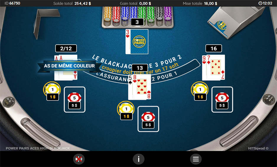 Power Pairs Aces High Blackjack carousel image 3