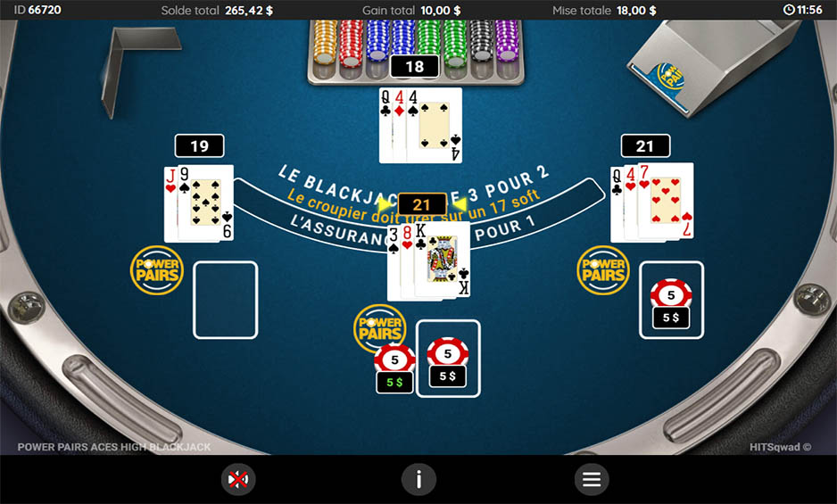 Power Pairs Aces High Blackjack carousel image 4