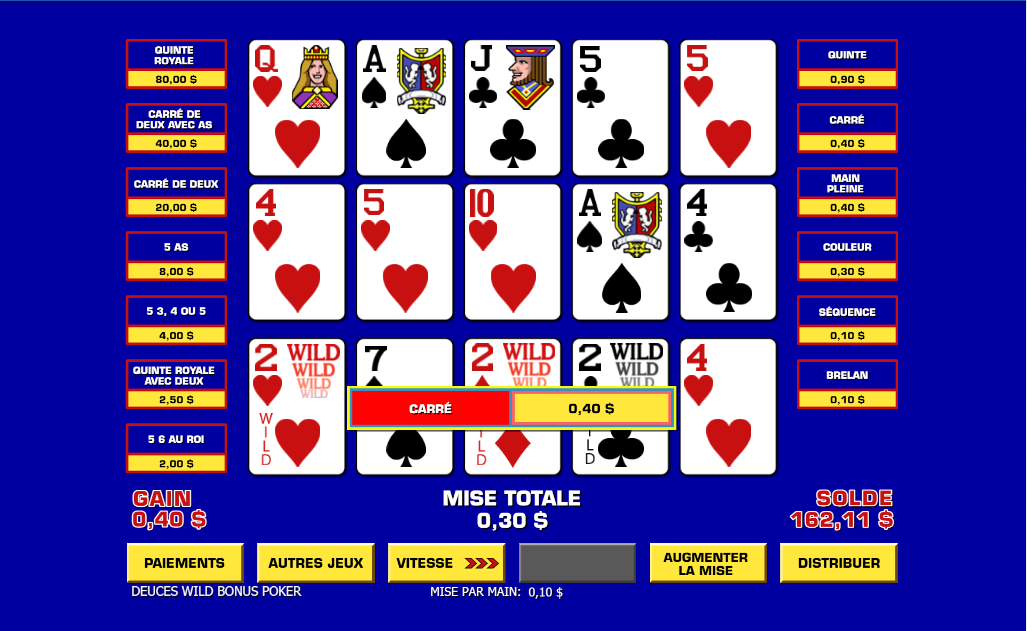 Triple Play Draw Poker carousel navigation 4