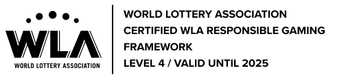 WORLD LOTTERY ASSOCIATION CERTIFIED WLA RESPONSIBLE GAMING FRAMEWORK LEVEL 4 / VALID UNTIL 2025